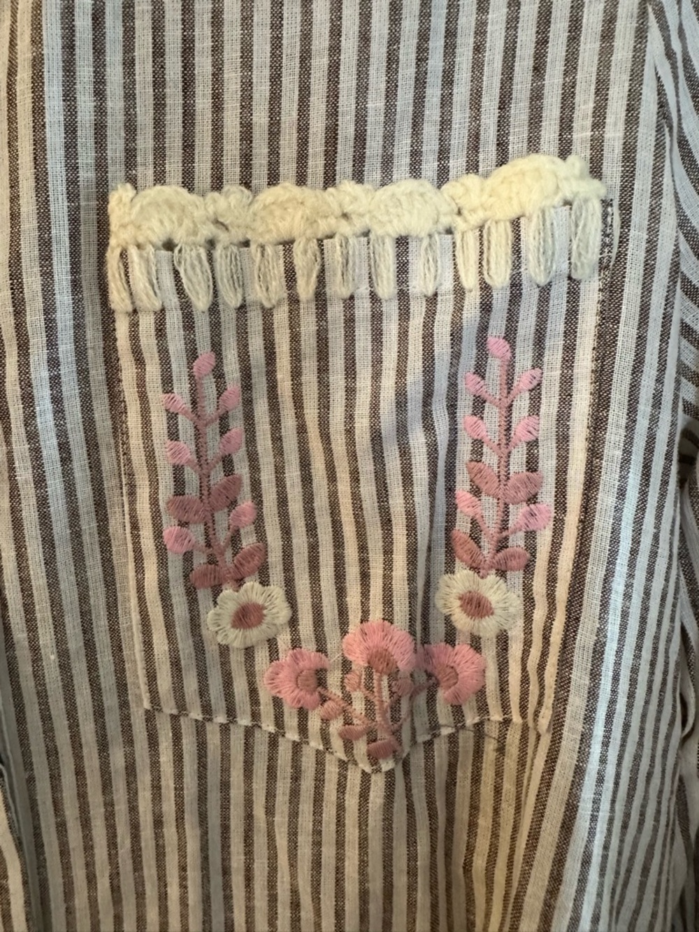 Tuckernuck Tan Striped Embroidered Sunny Mini - Picture 7 of 14